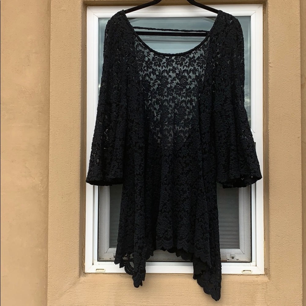 Black Millau Lace Dress or Long Cover-Up/Shirt